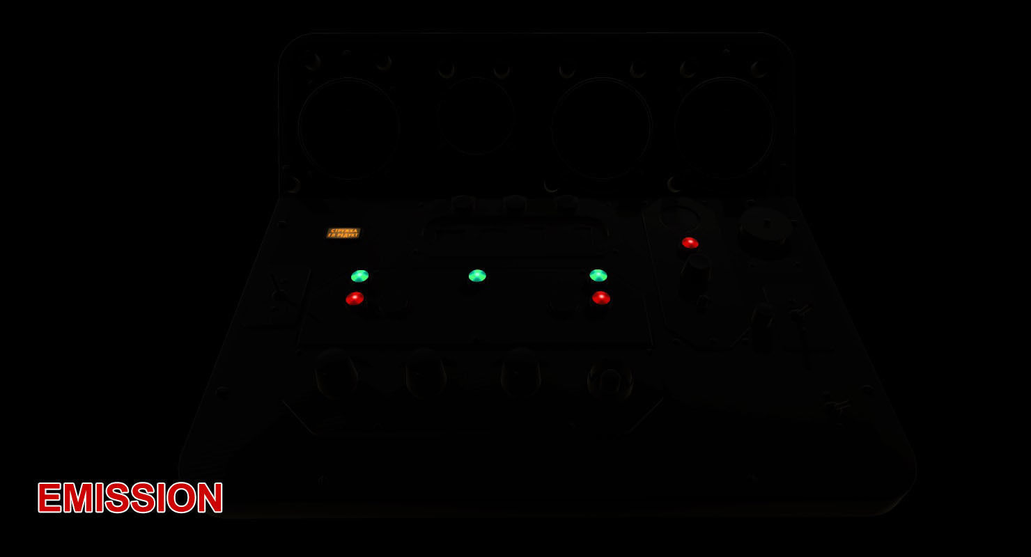 Mi-8MT Mi-17MT Central Panels Board Russian Low-poly 3D model_30