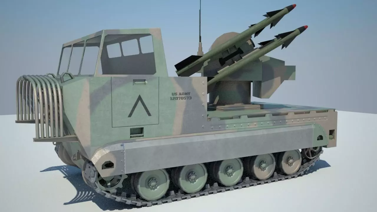 M48 Chapparal Low-poly 3D model