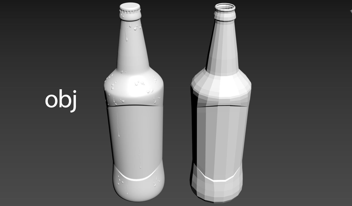 beer bottle Free 3D model_9