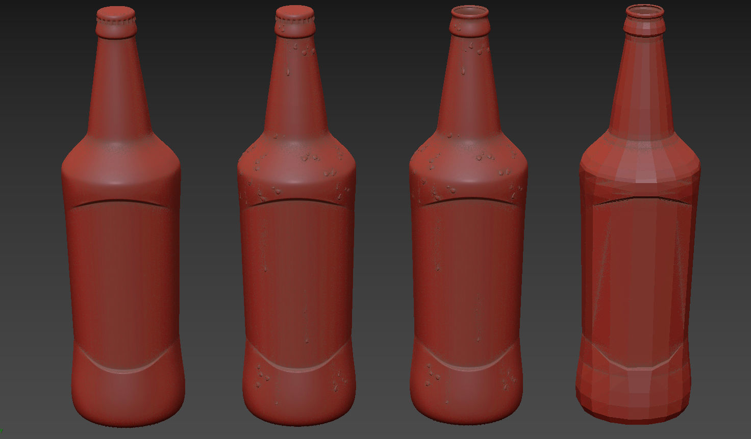 beer bottle Free 3D model_3