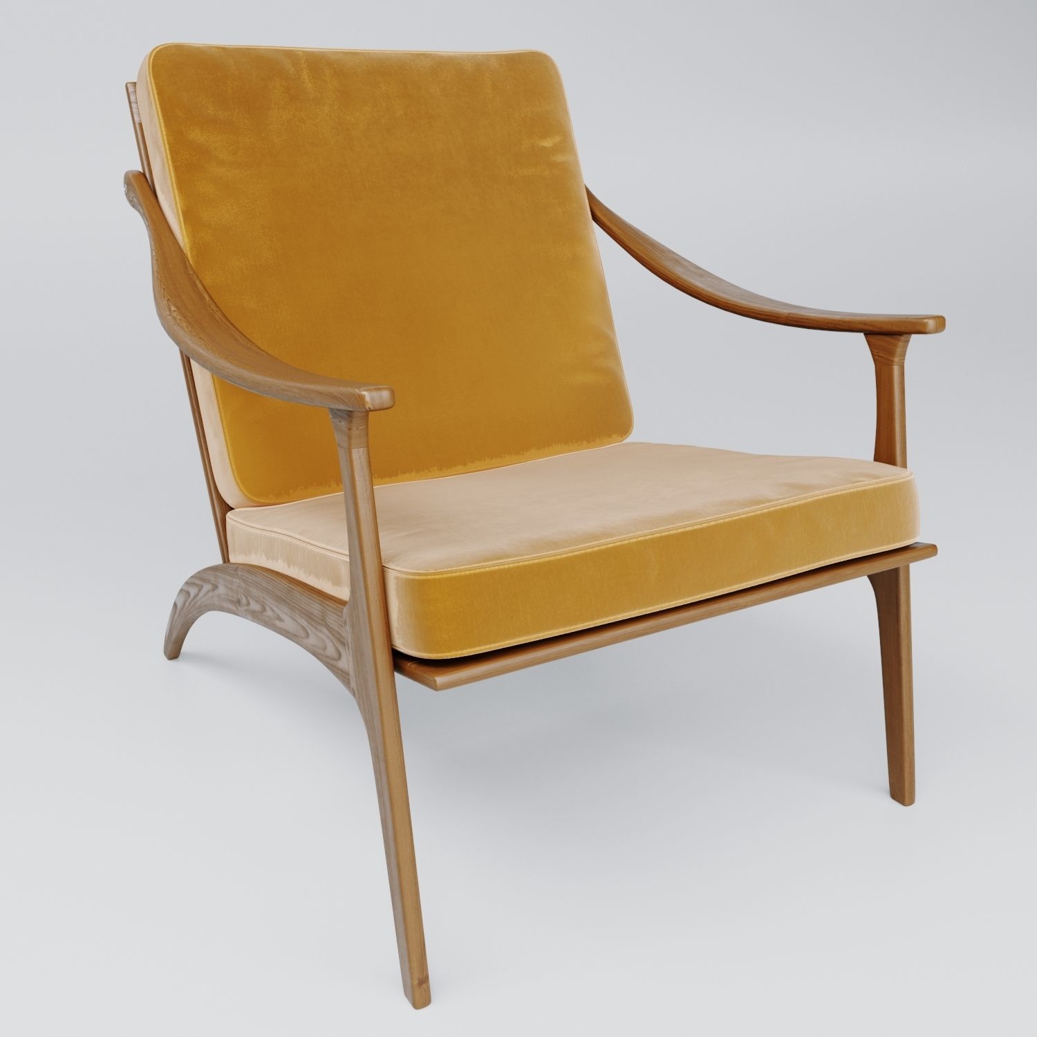 Lean Back Lounge Chair 3D model CGTrader