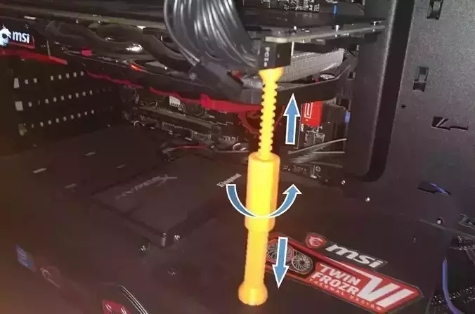 Turnbuckle for graphic card Free 3D print model