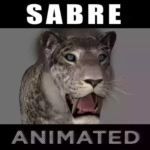 Female Sabretooth - 3d animated model 3D model