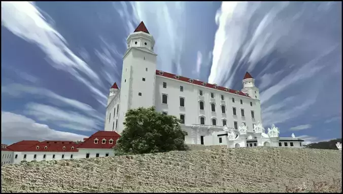 Bratislava castle - 18th century - Slovakia 3D model