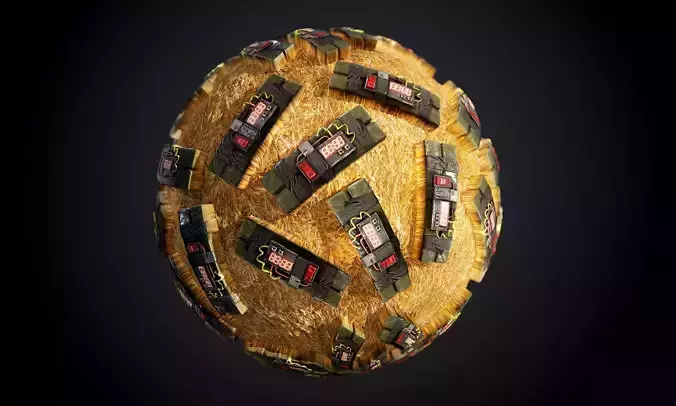 C4 Bomb Seamless PBR Texture 