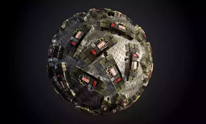 C4 Bomb Seamless PBR Texture 