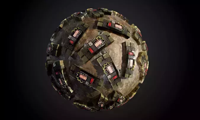 C4 Bomb Seamless PBR Texture 