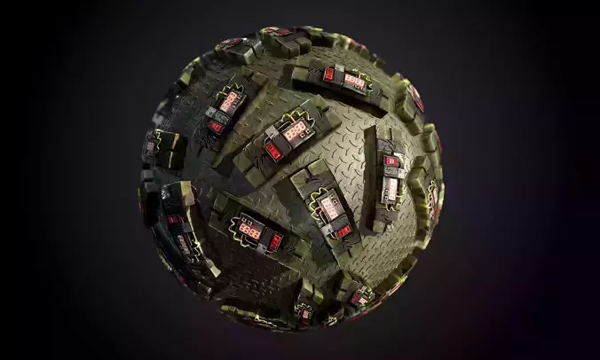 C4 Bomb Seamless PBR Texture 