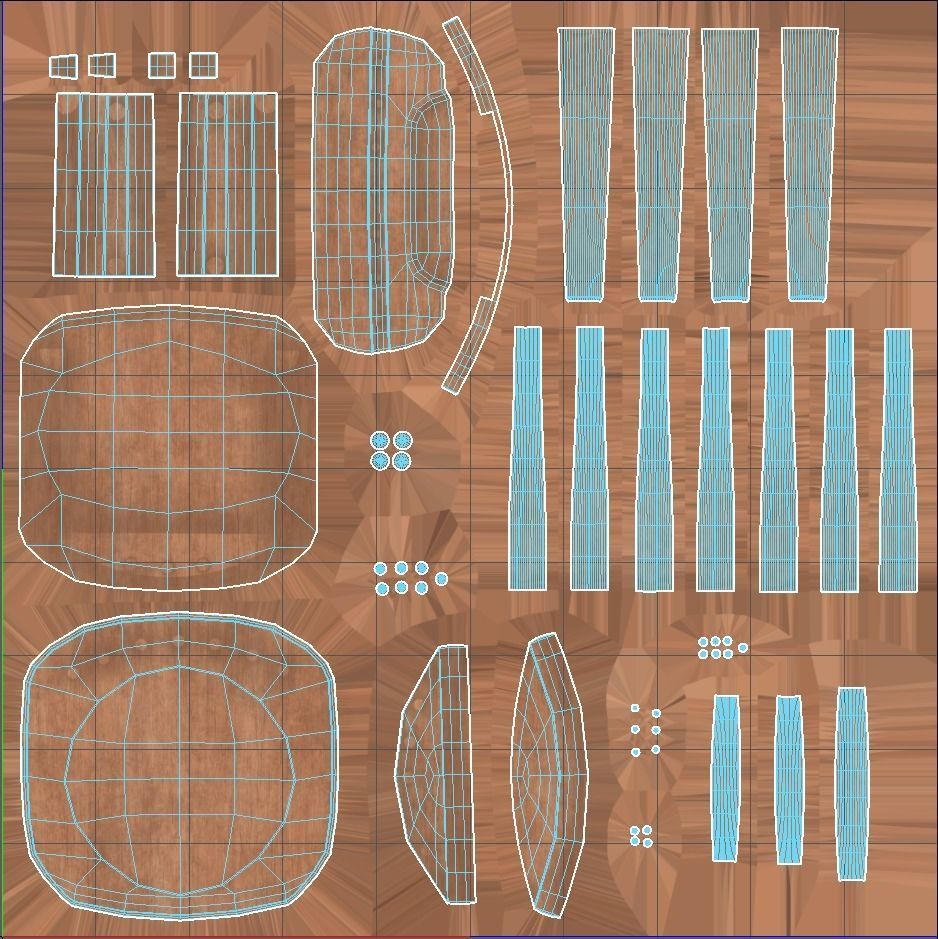 Wooden Chair 3D model_12