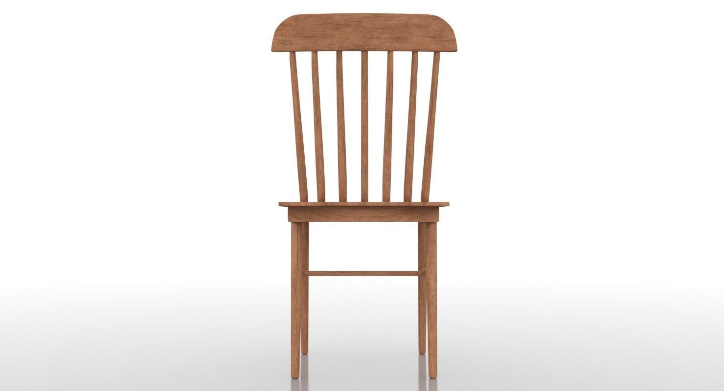 Wooden Chair 3D model_2