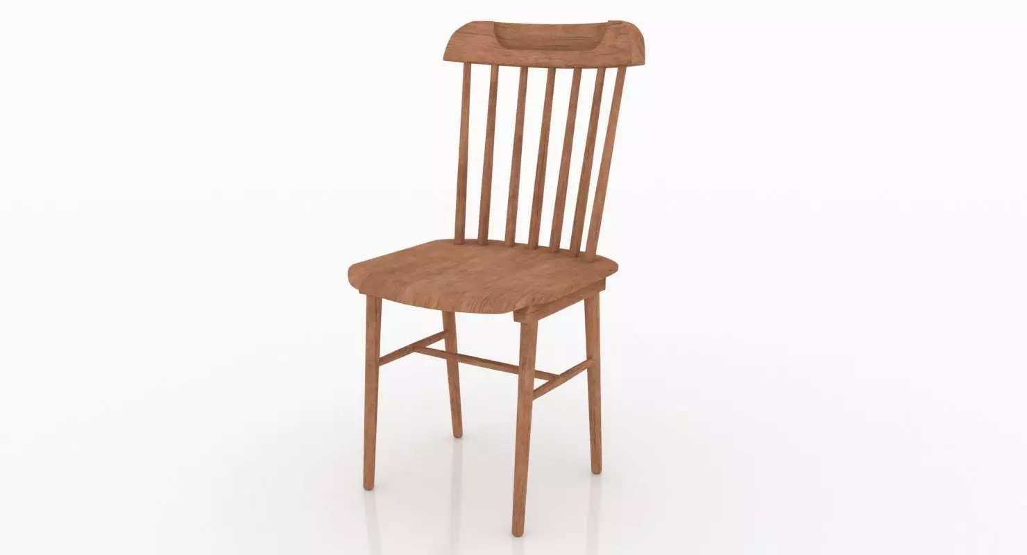 Wooden Chair 3D model_0
