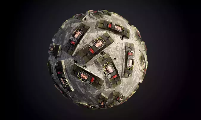 C4 Bomb Seamless PBR Texture 