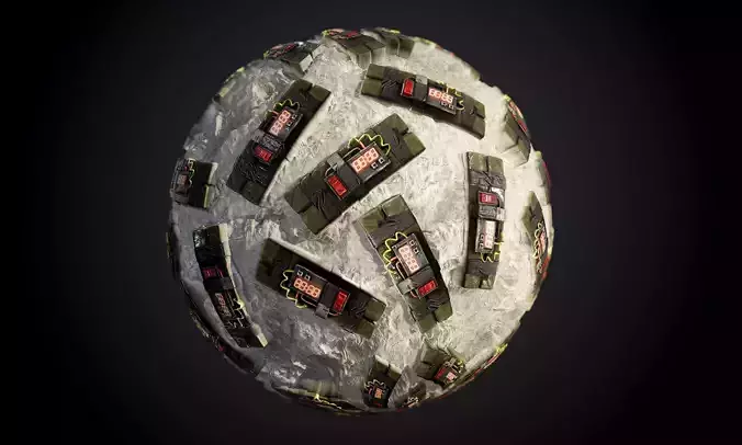 C4 Bomb Seamless PBR Texture 