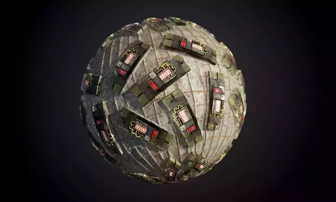C4 Bomb Seamless PBR Texture 