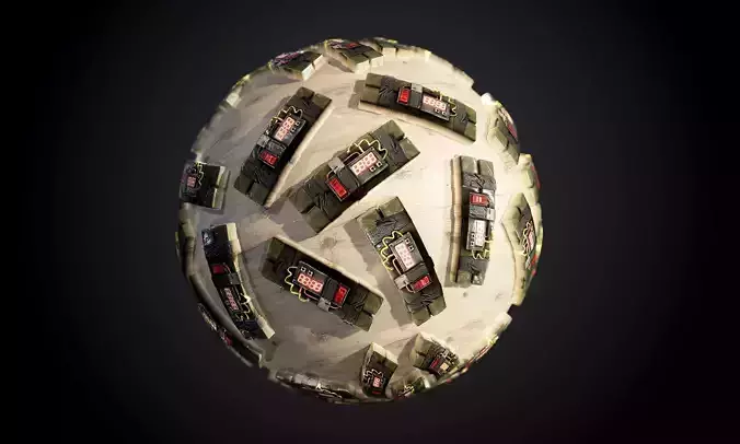 C4 Bomb Seamless PBR Texture 