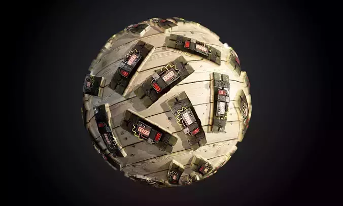 C4 Bomb Seamless PBR Texture 