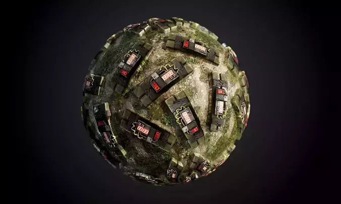 C4 Bomb Seamless PBR Texture 