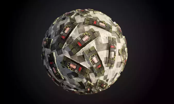C4 Bomb Seamless PBR Texture 