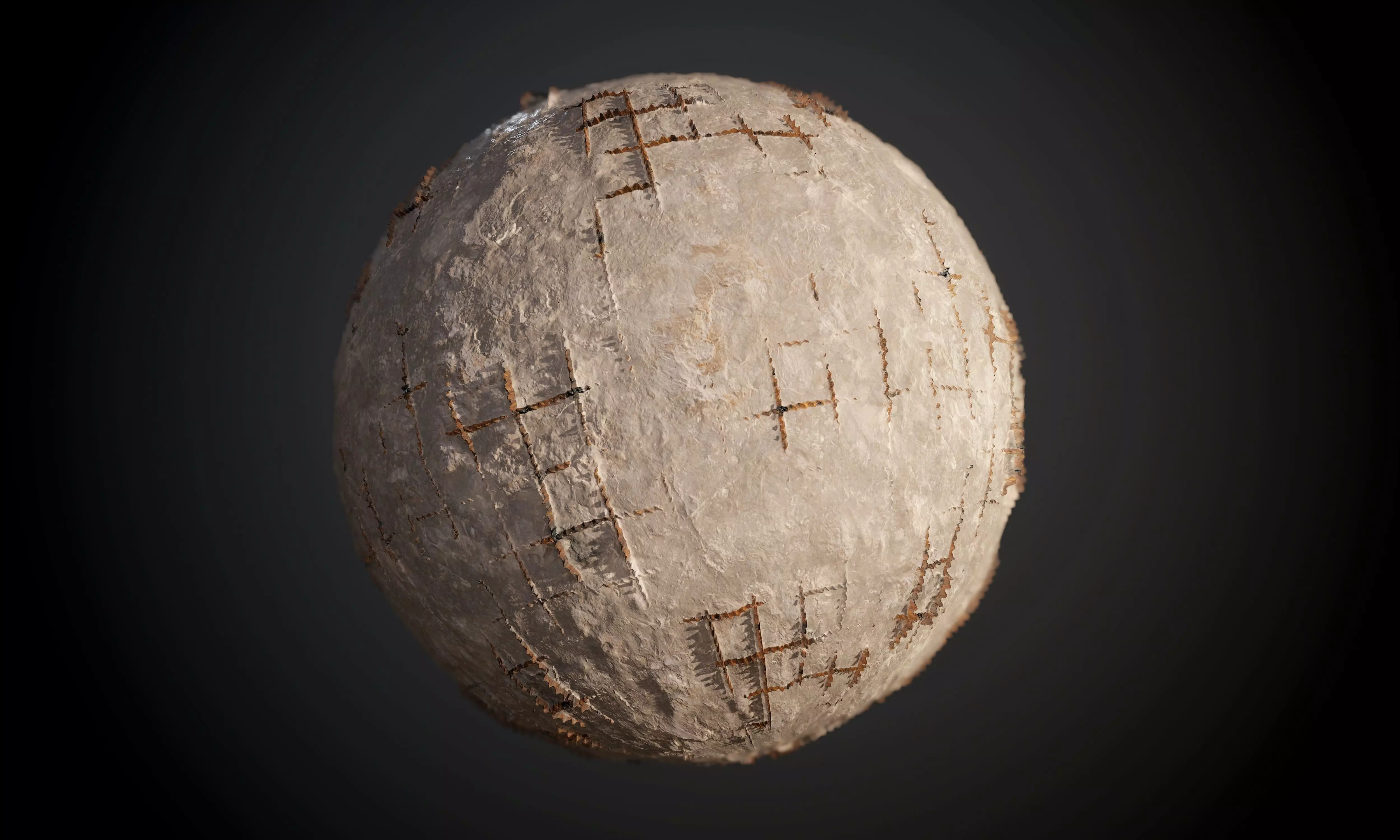 Concrete Wall Cracked Rough Damaged Seamless PBR Texture Texture_0