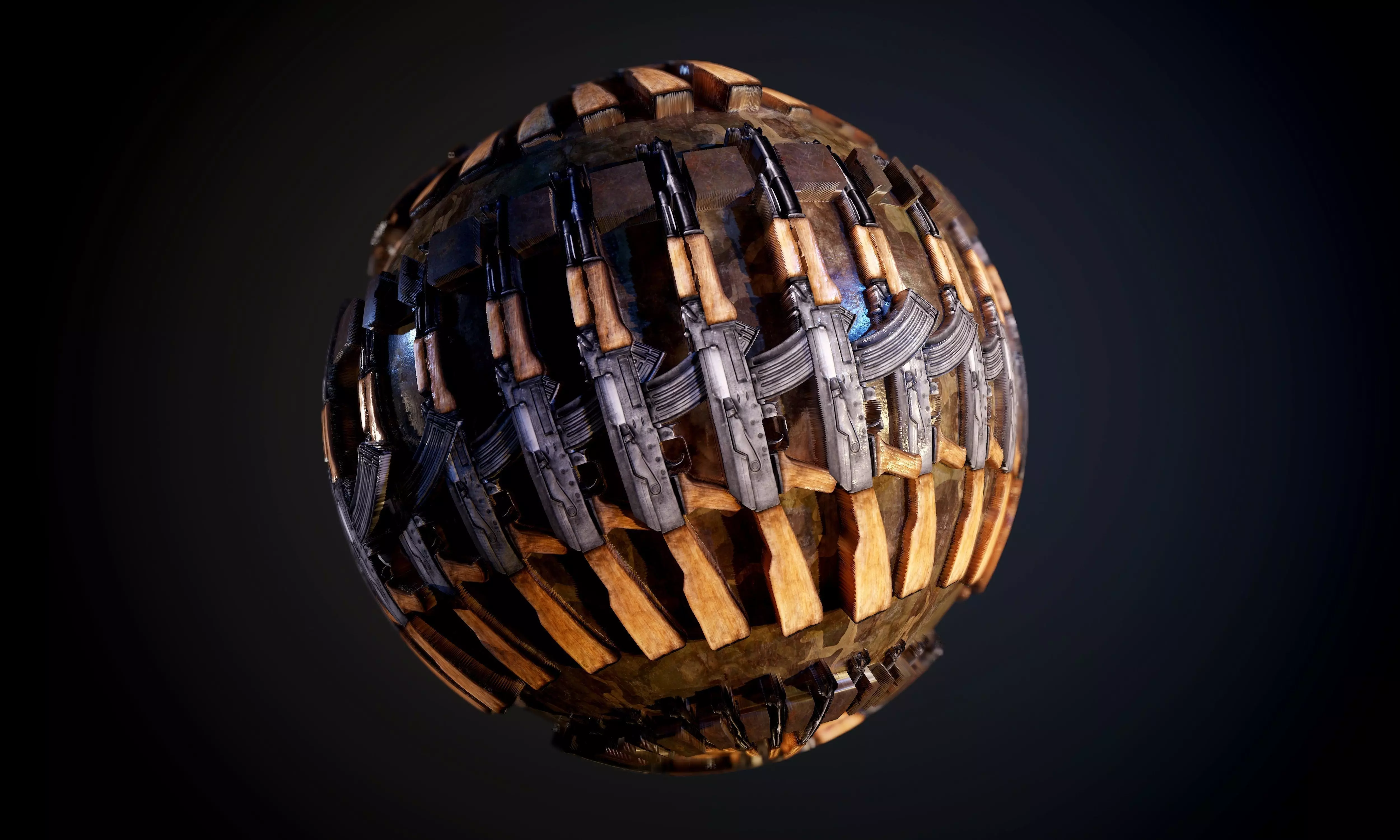 Weapon AK47 Gun Rack Seamless PBR Texture Texture_0