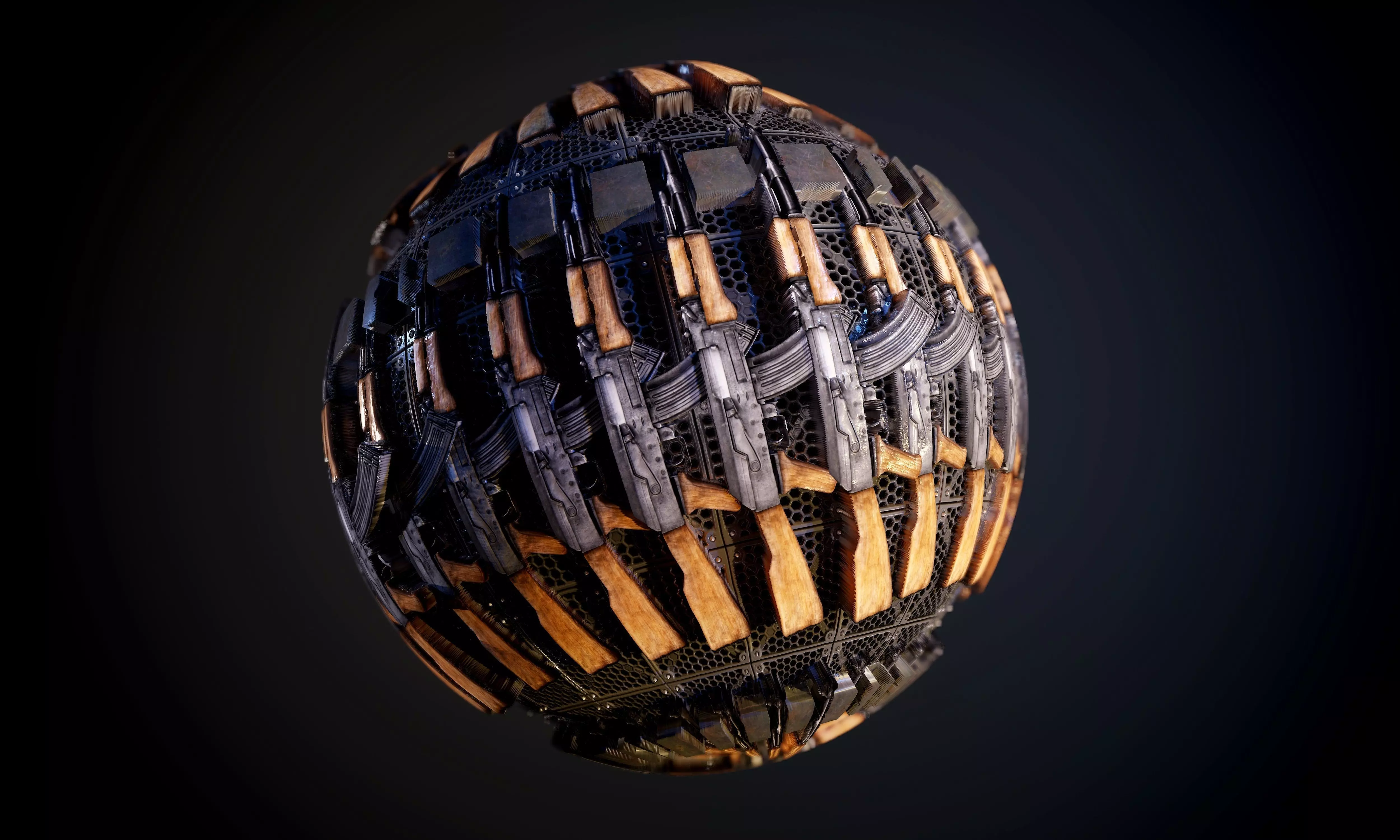 Weapon AK47 Gun Rack Seamless PBR Texture Texture_0