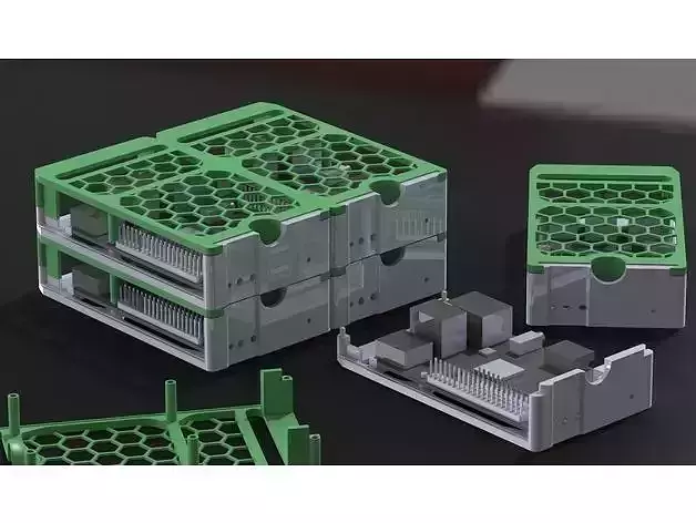 raspberry pi housing - no screws 3D print model