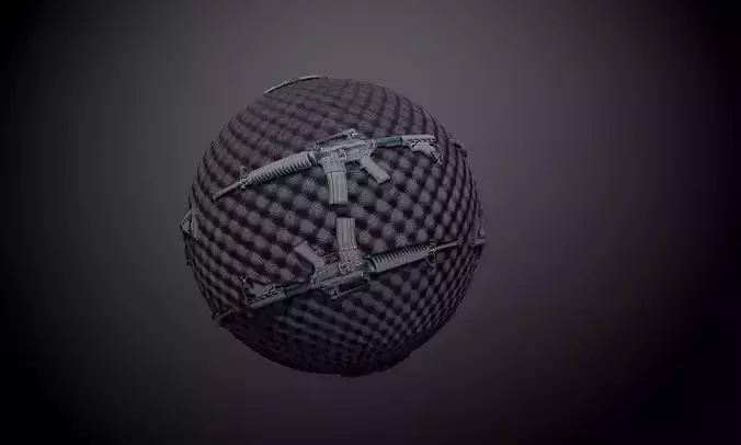 M14 Rifle Weapon Case Seamless PBR Texture 