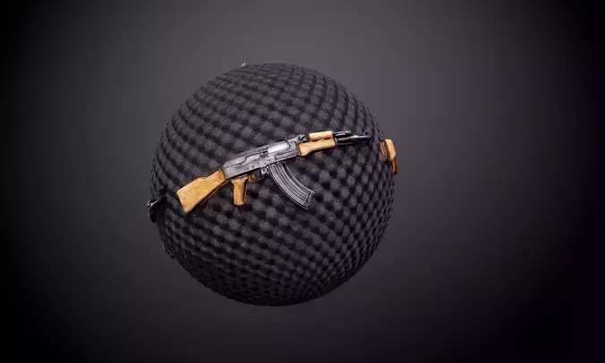 AK47 Rifle Weapon Case Seamless PBR Texture 