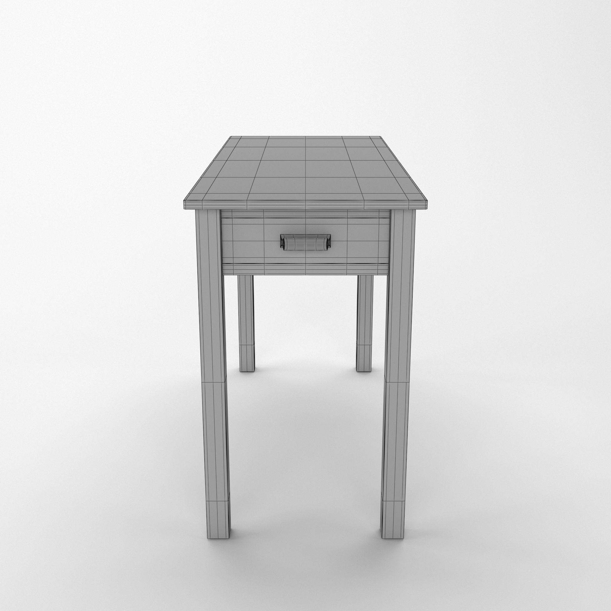 Vintage Hall Table 3D model_6