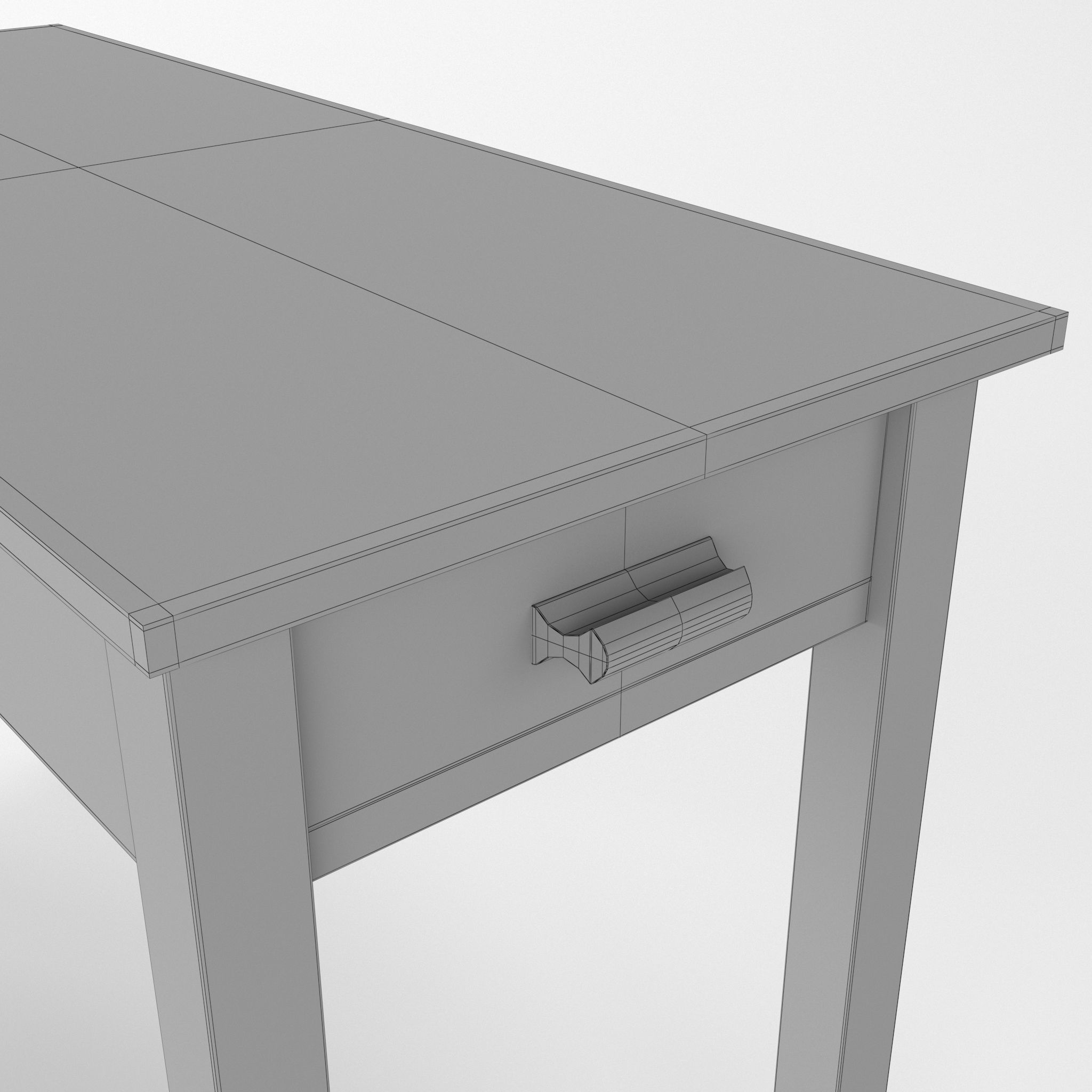 Vintage Hall Table 3D model_5
