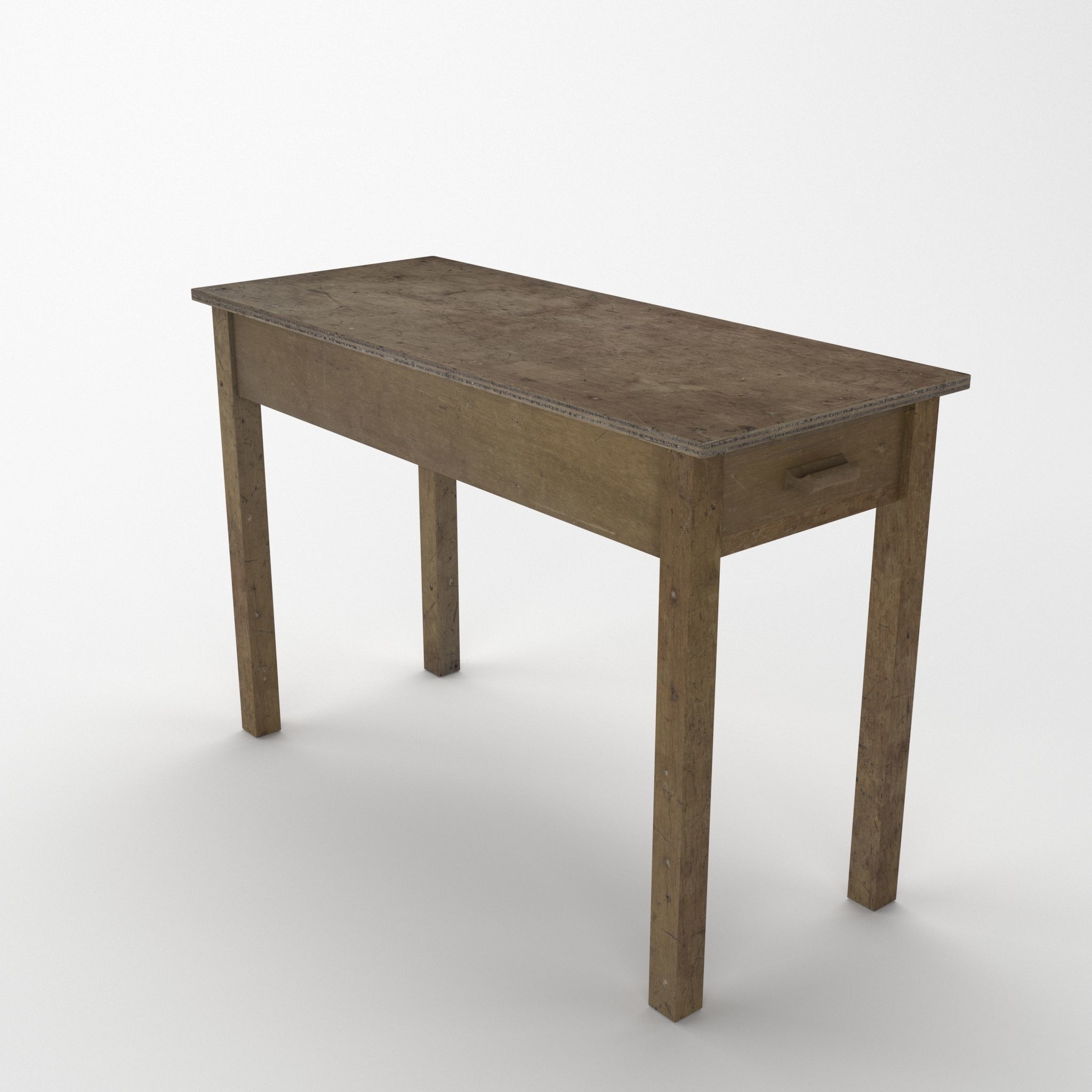 Vintage Hall Table 3D model_1