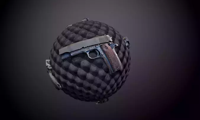 Gun Pistol Weapon Case Seamless PBR Texture 