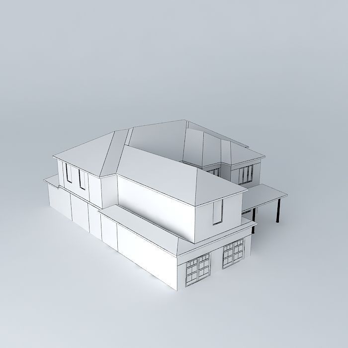 Beam House Free 3D model_3