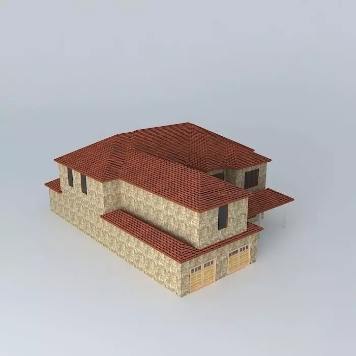 Beam House Free 3D model_0