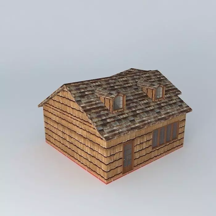 Shingled Cabin Free 3D model