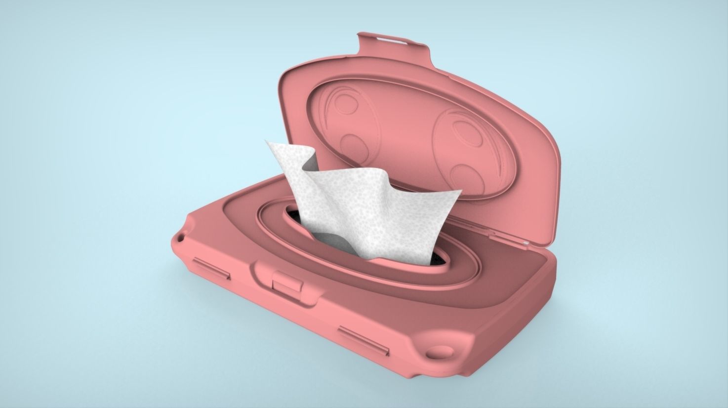 Baby Wipes Case 3D model_1