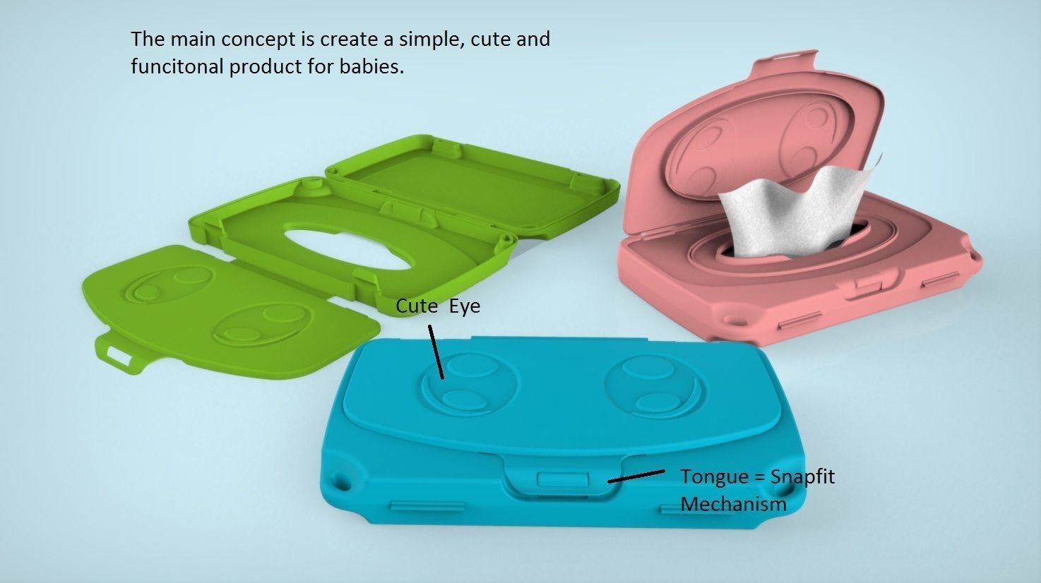 Baby Wipes Case 3D model_10