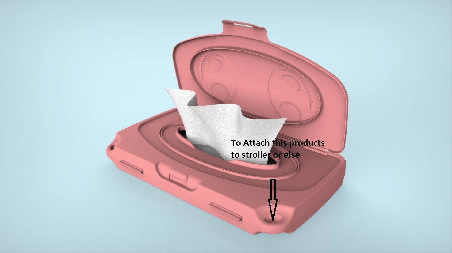 Baby Wipes Case 3D model_6