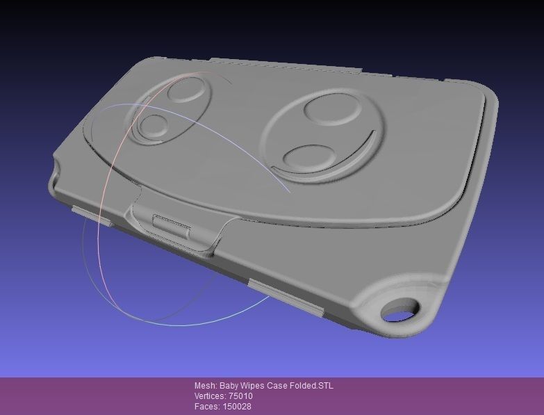 Baby Wipes Case 3D model_2