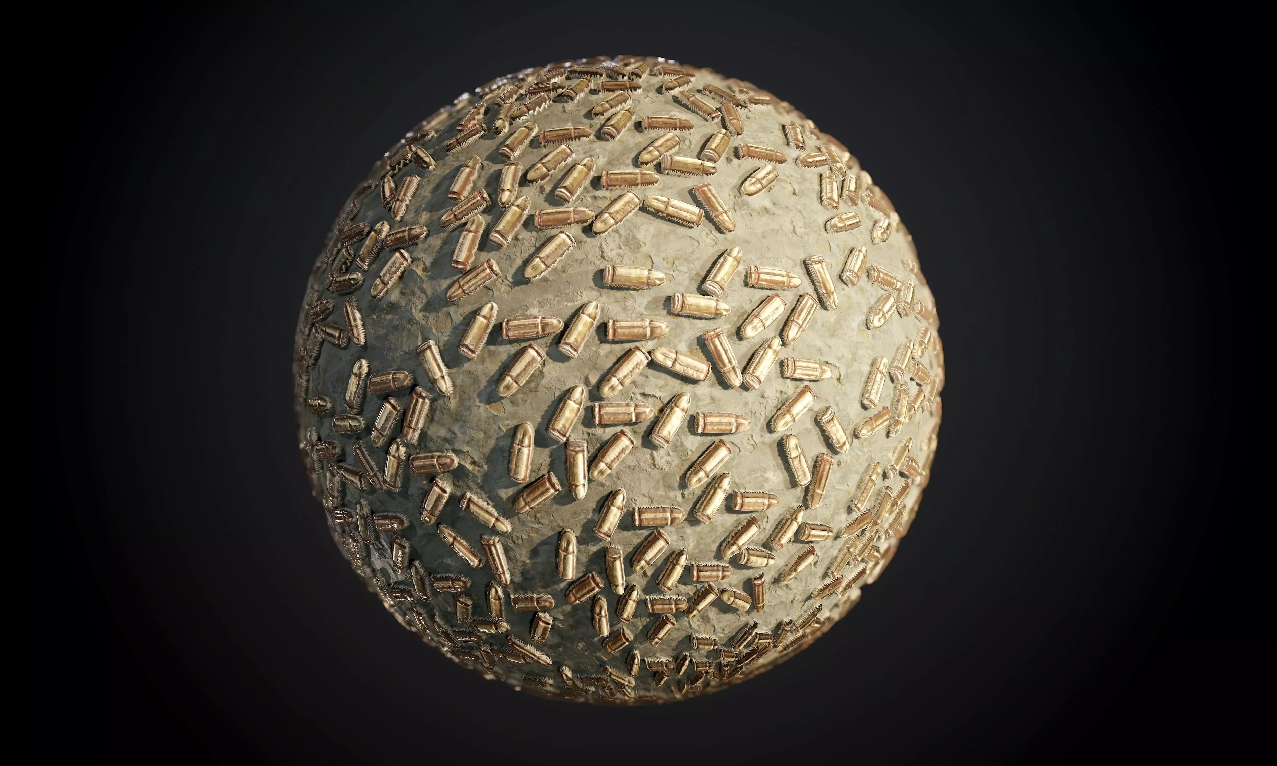 Metal Bullets 9mm Gun Seamless PBR Texture Texture_0