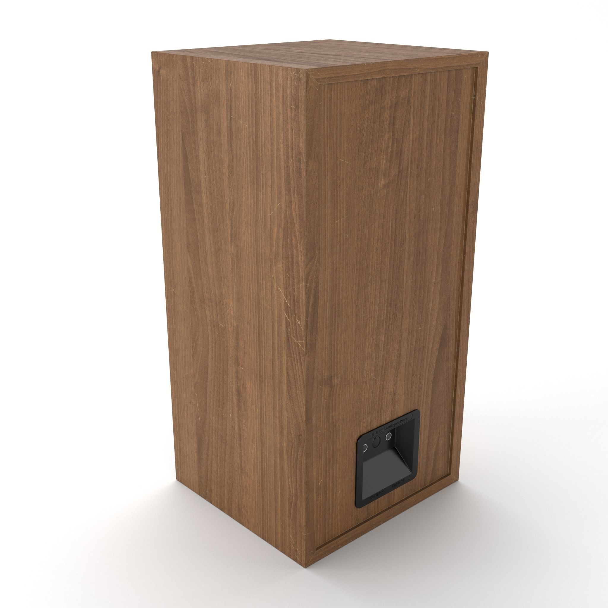 B and W vintage speaker Free 3D model_1