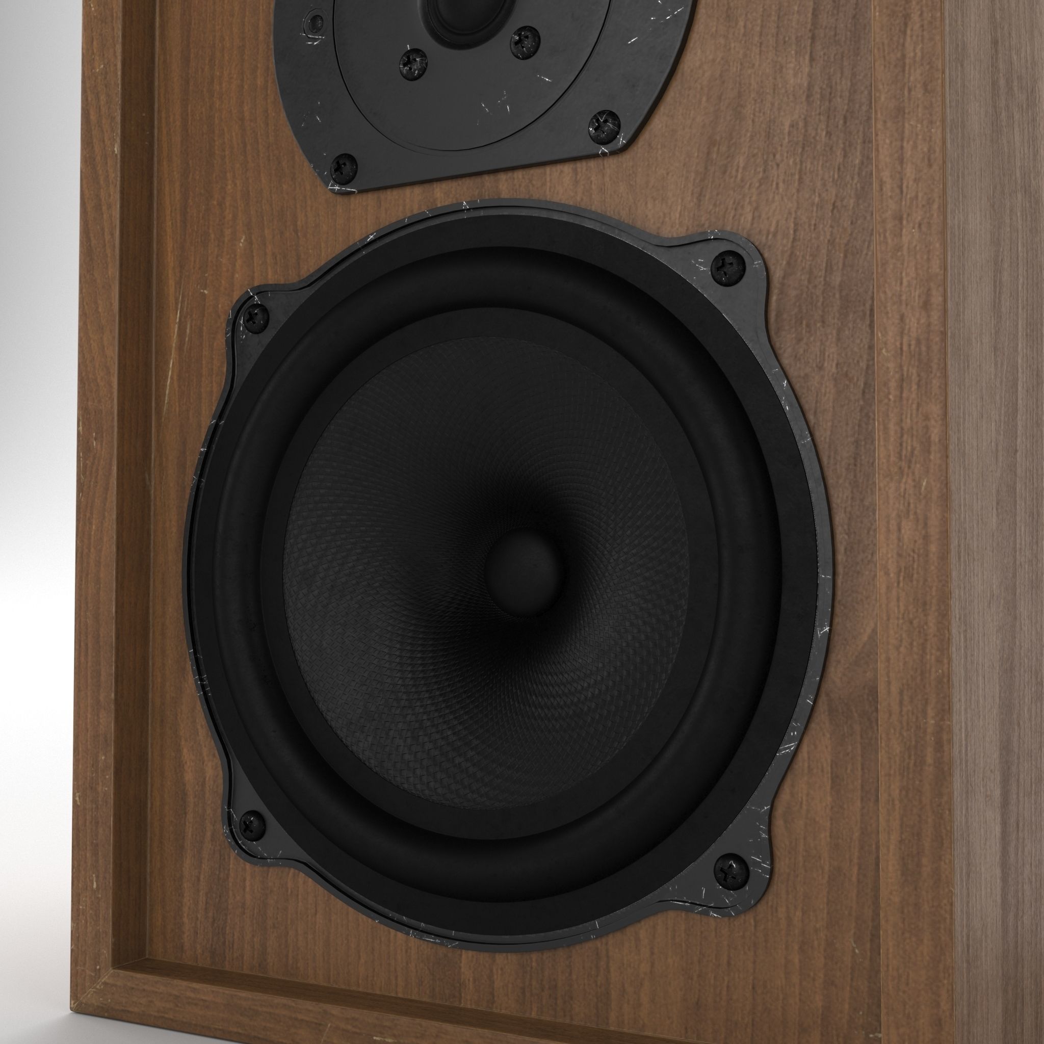 B and W vintage speaker Free 3D model_3