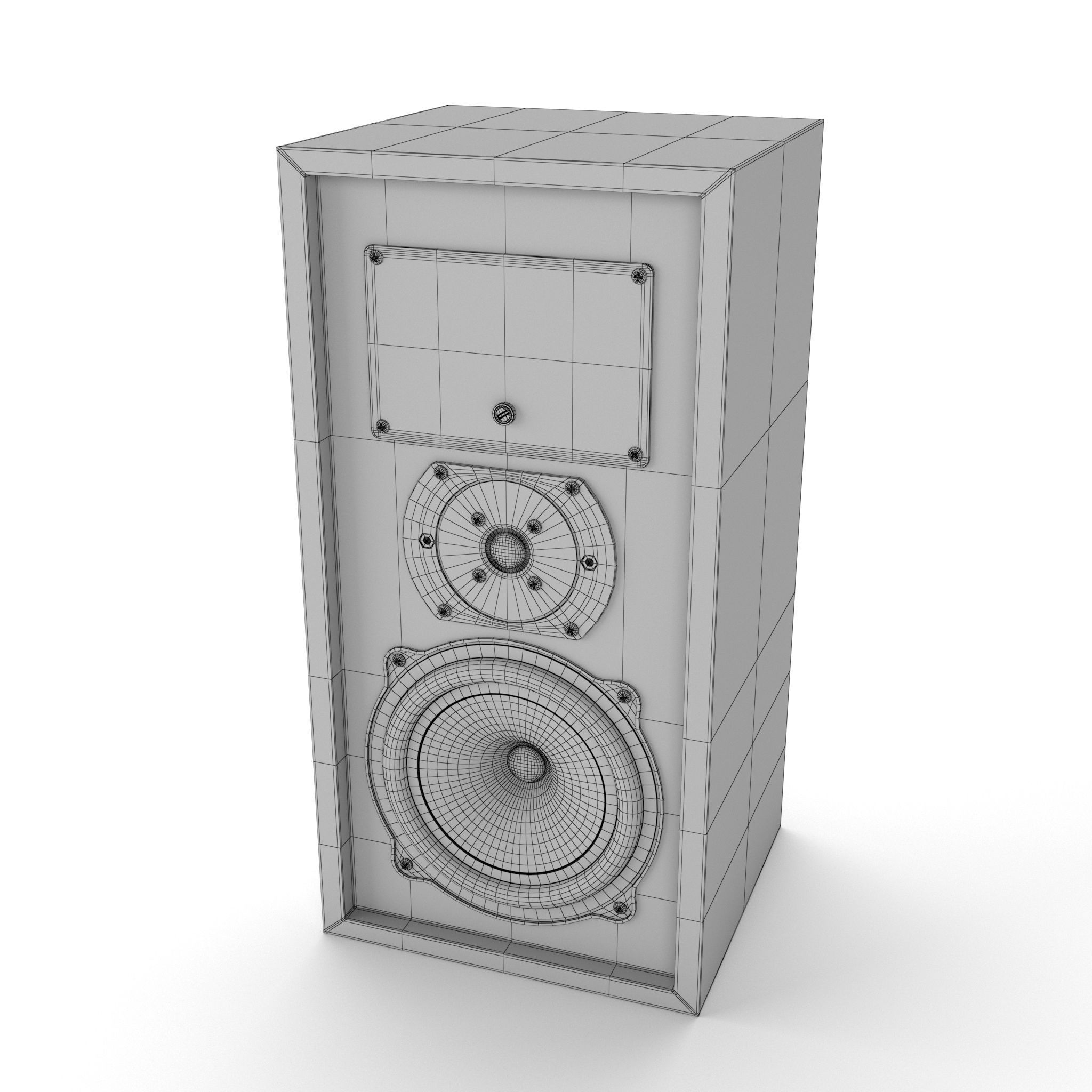 B and W vintage speaker Free 3D model_5