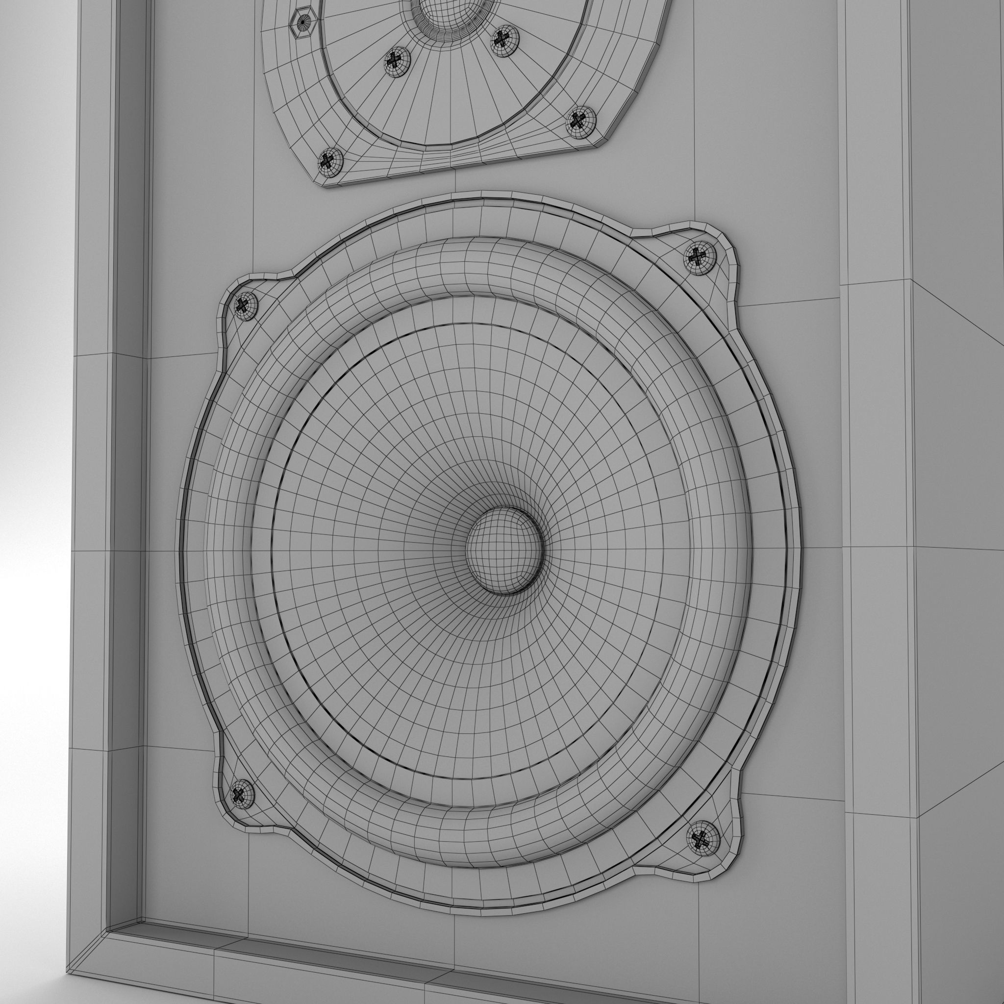 B and W vintage speaker Free 3D model_6