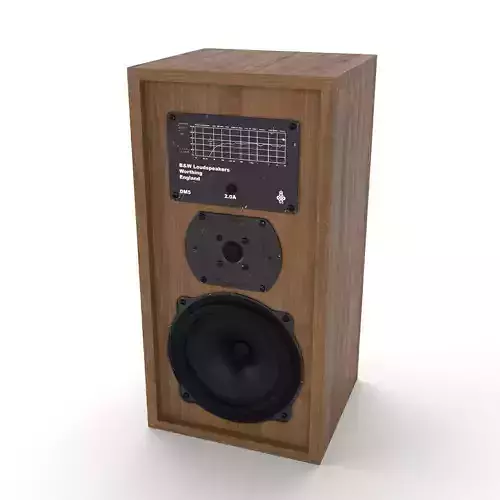 B and W vintage speaker Free 3D model