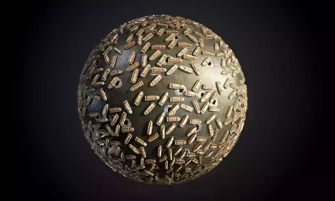 9mm Bullets Weapon Seamless PBR Texture  Texture