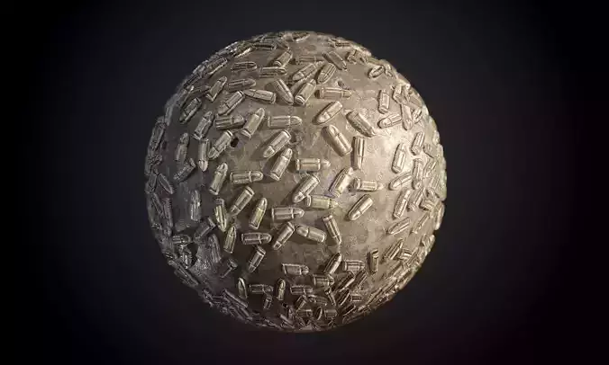 9mm Bullets Weapon Seamless PBR Texture  Texture