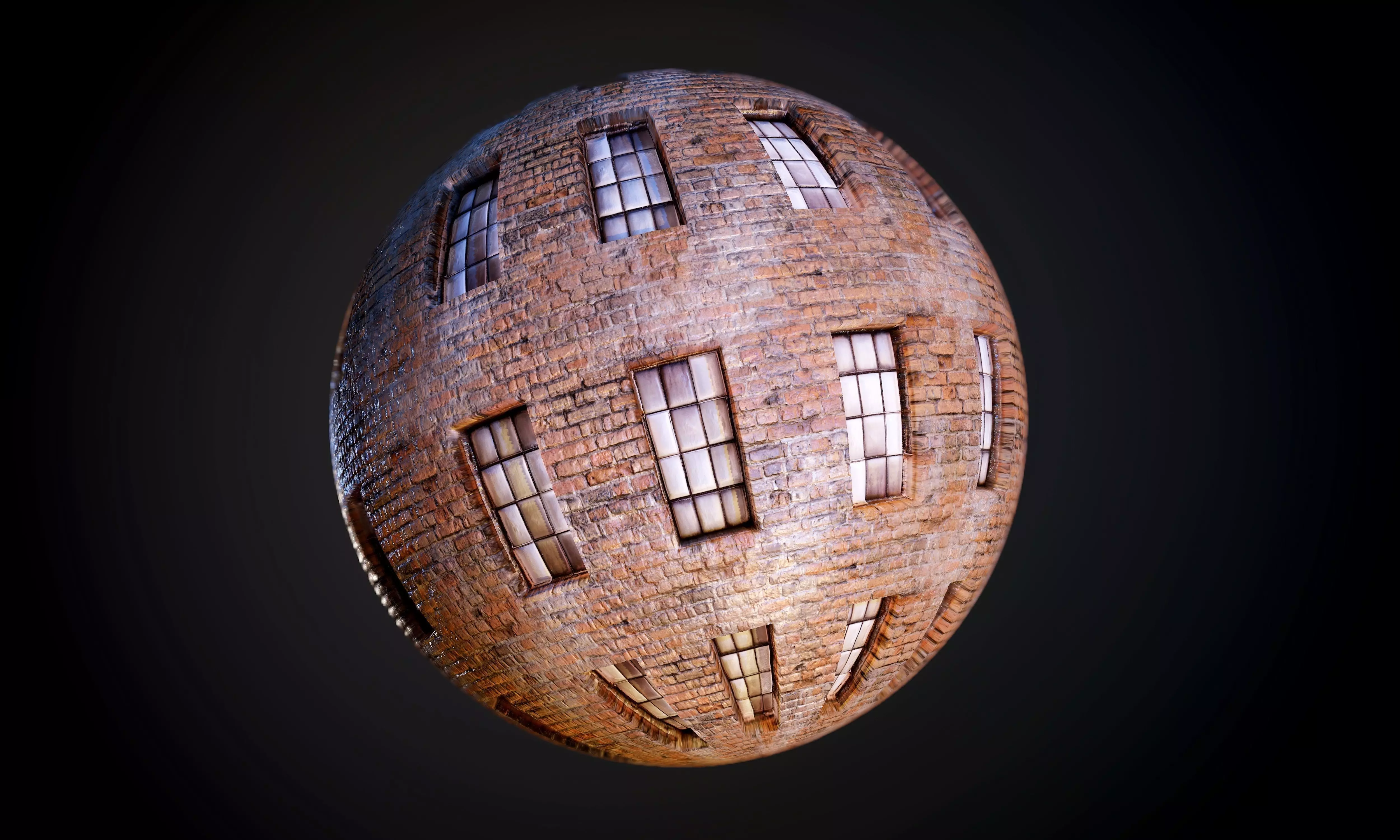 Brick Building Seamless PBR Texture Texture