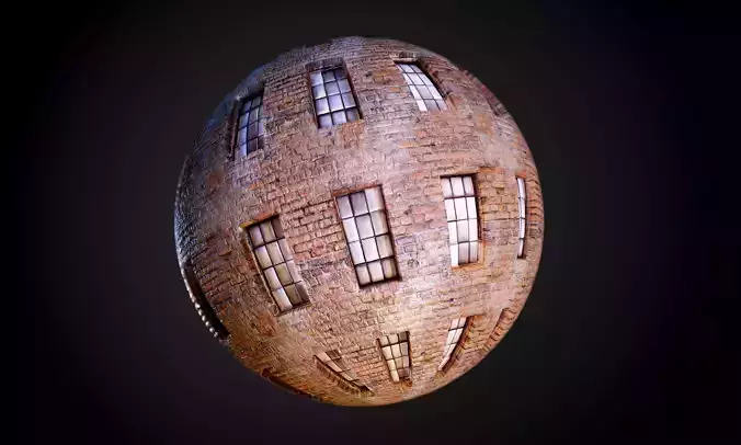 Brick Building Seamless PBR Texture 