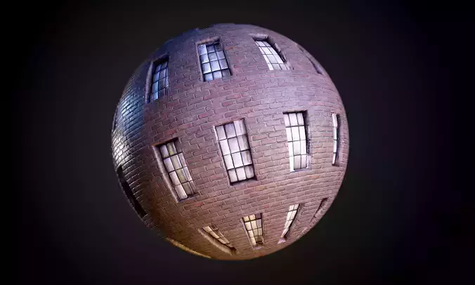 Brick Building Seamless PBR Texture 